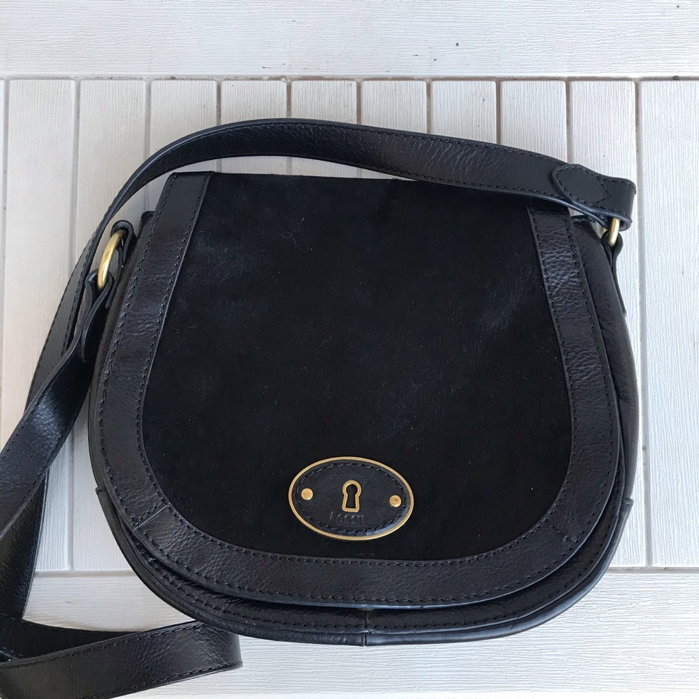 Fossil Black Crossbody Purse
